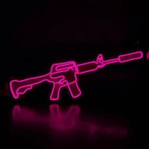 تابلو نئون گیمی طرح M16